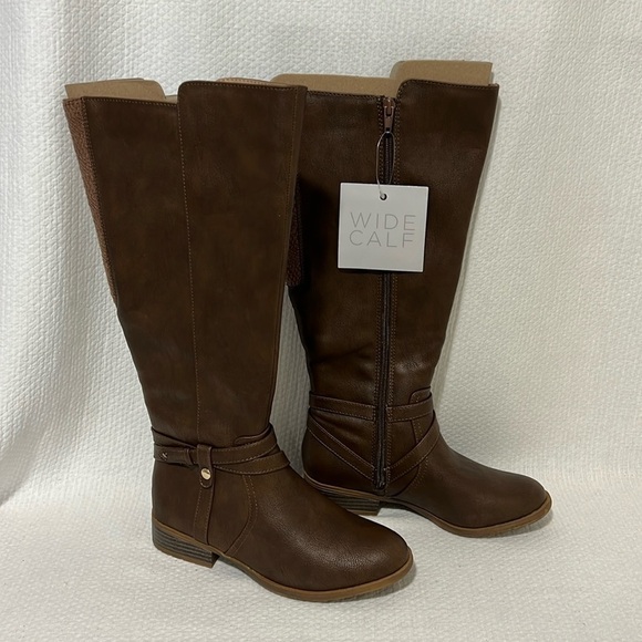 LifeStride Xtrovert Wide Calf Brown Riding Boot size 5.5 - Picture 3 of 13